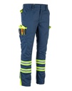 Pantalón Cargo Gabardina Bicolor Hombre Con Cinta Día Noche Alta Visibilidad