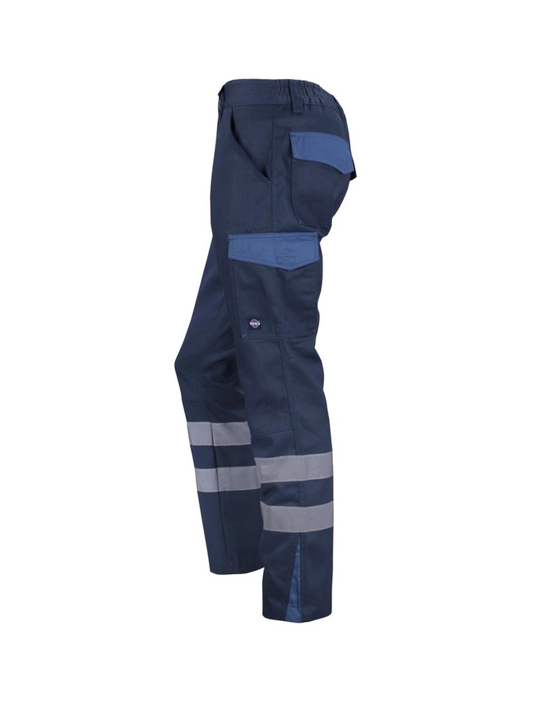 Pantalón Cargo Gabardina Hombre Bicolor Con Cinta Practical Line