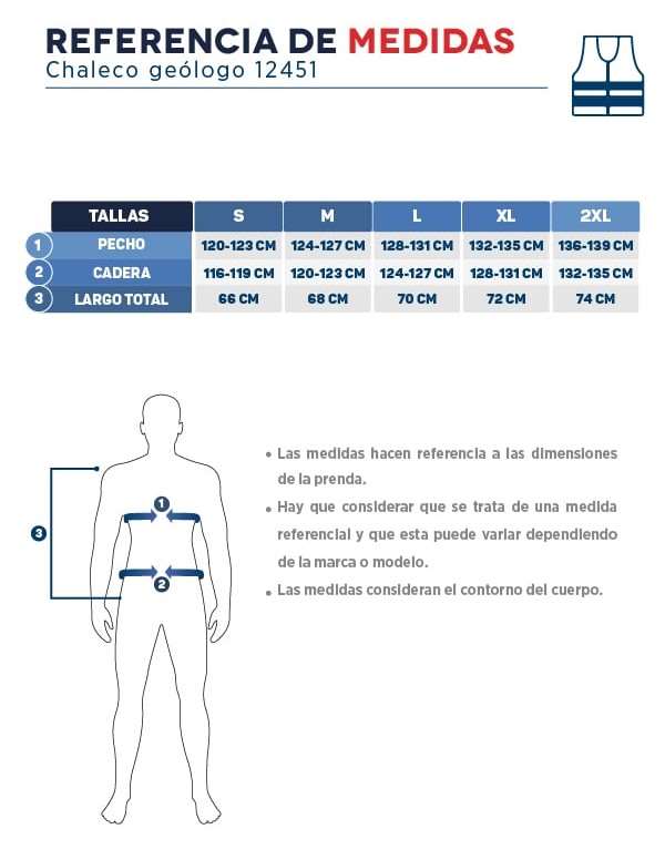 Chaleco Geologo Vial Tricot 100% Poly