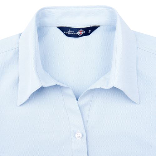 Blusa Oxford Light Manga Larga Mujer