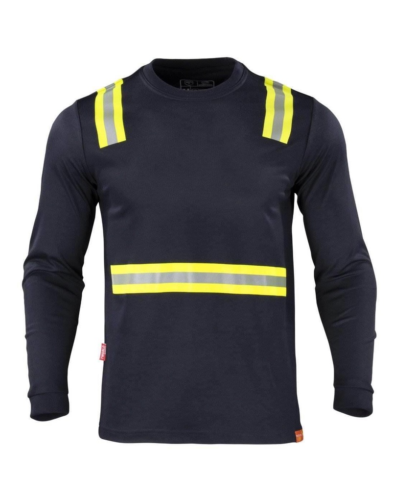 Polera Hibrida Dual Alta Visibilidad Hombre Manga Larga