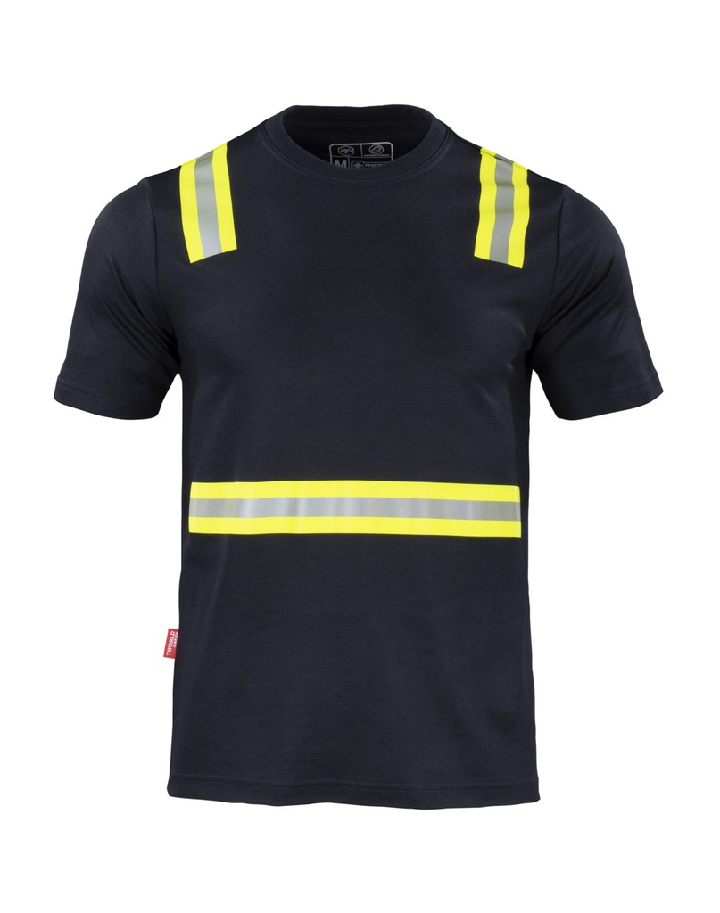 Polera Hibrida Dual Alta Visibilidad Hombre Manga Corta