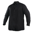 Camisa Oxford Negra Manga Larga Hombre