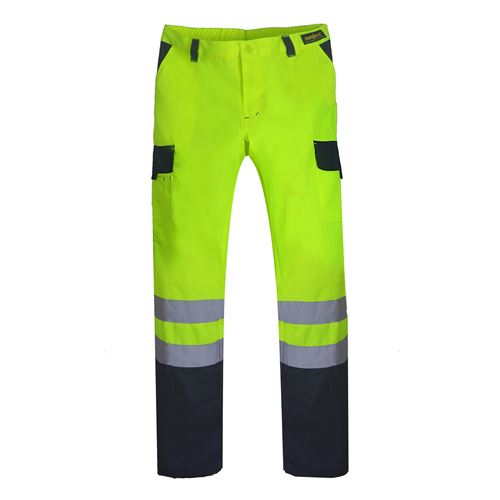 [50003] Pantalón Vial Bicolor con Cintas Reflectantes Gabardina