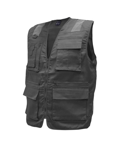 [12431] Chaleco Geólogo Gabardina Practical Line Unisex Sin Manga