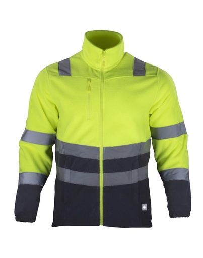 [03199] Micropolar Alta Visivilidad Clase 2 Bi Color Manga Larga Hombre
